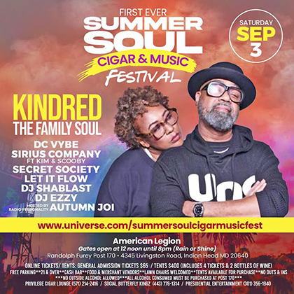 Summer Soul Music & Cigar Festival flyer