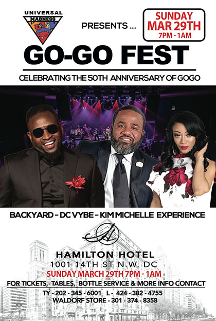 GoGo Fest at Hamilton Hotel flyer