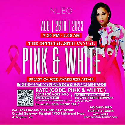 Puffing on the Harbor Pink & White Affair flyer