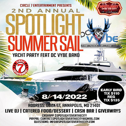 Spotlight Summer Sail Yacht Party flyer